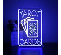 Neon Sign - HSJNJKFU Neon Signs for Wall Decor, Playing Cards LED Light Sign with Engraved Design, Bar Beer Signs for Man Cave, Party, Game Room Halloween Decor - USB Powered
