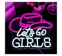 Neon sign Let's Go Girls Neon Sign for Bar Bedroom Office Beach Party 31.5x37cm