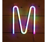 Neon Sign, Letter Neon Signs Neon Alphabet Light Light Up LED Letters Lights Light Up Marquee Letters Lights Battery USB Multicolor (M)