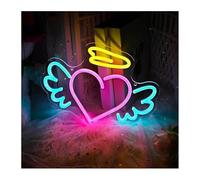 Neon Sign Neon Light Decoration Heart Angel Wings for Sign Dimmable LED Lamp