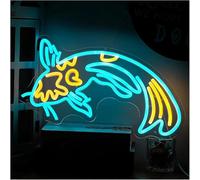 Neon Sign Neon Sign Fish Koi Carp, Dimmable Light, For Bedroom, Bar 23.7cm×42.5cm(B)