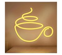 Neon Sign Neon Signs for Cafe, Dimmable, for Bedroom, 23.7cm×27.3cm