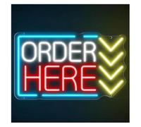 Neon Sign Order Here for Neon Signs LED Signboards Light for Restaurants Coffee Shop Bars Snackery