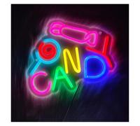 Neon Sign Party Decoration Candy Neon Sign Candy Bar Shop Neon Light Signs,Display Snack Sign For Sweet Shop Bedroom Birthday Party Decor 23cmх30cm