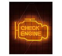 Neon Sign Party Decoration Check Engine Neon Signs, Garage Decor Neon Light For Car Repair Shop Workshop Warehouse Background Car 30cmх40cm