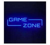 Neon Sign Party Decoration Game Zone Neon Sign LED Light Wall Decor For Gamer Room Home Party Gaming Lover Hanging Wall Art Decor USB Powered Lamp 40cmx14cm(A)