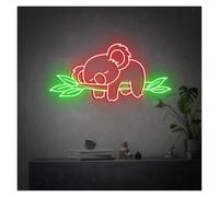 Neon Sign Party Decoration Koala Bear Neon Sign Cute Animals LED Light USB Powered For Bedroom Holiday Children Party Game Room Wall Decor 50cmx25cm(B)