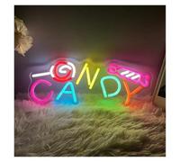 Neon Sign Party Decoration USB Powered Candy LED Neon Signs Adjustable Brightness Candy Neon Lights, Suitable For Candy Shop Decor 24cmx40cm