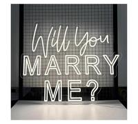 Neon Sign Party Decoration Will You Marry Me? Neon Signs USB Powered Adjustable Brightness LED Letter Neon Lights Suitable For Party Decor(60CM)