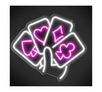 Neon Sign Poker for neon Signs LED Light For Game Room Club Bars Restaurant Birthday Party Wall Decoration