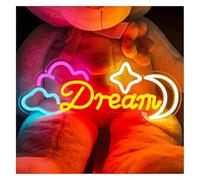 Neon sign Sign Lamp Sweet Dreams Cloud Neon for Bedroom Wedding Birthday Party Wall Decoration 17.3cm×45cm(A)