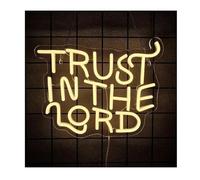 Neon Sign Soothing Ambiance for Neon Sign Trust in The Lord with Warm White Letters and Light
