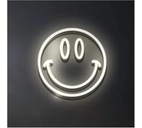 Neon sign Soothing Atmosphere Lamp for Neon Sign Smile Face Round Light Adjustable Brightness for Shop Party(30cmx30cm)