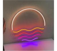 Neon Sign Sunset Neon Sign Aesthetic Wall Mounted Home Decor Bedroom Party Multifunction 40cmx40cm(2)