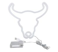 Neon Sign Texas Longhorn Bull Neon Lights for Bedroom, 10.8 X 10.2in Western Landscape LED Sign Cow Head Neon Lights Signs Orange Cowboy Light Up Signs for Wall Bar Man Cave Game