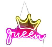 Neon Sign, USB Powered Decorative LED Neon Sign with Crown Queen Design for Kids Room Bedroom Party