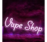 Neon Sign "Vape Shop" Brightness Dimmable Neon Light Sign for Bedroom Neon Signs For Girls Bedroom for Club Pub Party Cafe Restaurant Dinning Room Wall Decor Party