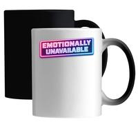Neon Sign with Emotional Message Ceramic Magic Mug White