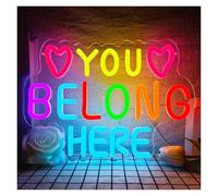 Neon Sign "You Belong Here"for neon Sign Colorful for Light 23x32cm