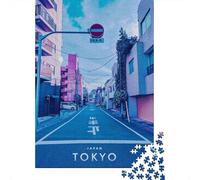 Neon Signs in Tokyo 1000 Piece Jigsaw Puzzle, Vintage Architecture Destination, 1000 Pieces for Adults, for Families, Screen-Free Fun, 52x38cm/1000pcs