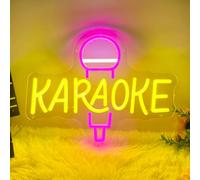 Neon Signs Karaoke Night Neon Sign Music Room Deco Karaoke Bar LED Sign for Wall Decor Live On Air Neon Lights Signs Bar Open Neon Wall Light for Music Studio Game Room Decor