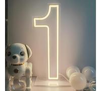 Neon Signs Number 0-9 Birthdays Decor Neon Lights One Party USB Plus Battery Case Light up your baby's first birthday with our Neon Number One Sign (Number 1-Warm White)