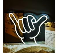 Neon Signs Shaka Hand Gesture Aloha Hawaiian LED Light for Wall Decor