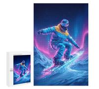 Neon Snowboarder Adventure-1 Puzzle 1000 Teile Schwer Puzzle Spielzeug Lernspiel Impossible Herausforderungsspielzeug Für Erwachsene Kinder 1000 PCS
