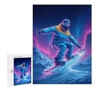 Neon Snowboarder Adventure-1 Puzzle 1000 Teile Schwer Puzzle Spielzeug Lernspiel Impossible Herausforderungsspielzeug Für Erwachsene Kinder 500 PCS