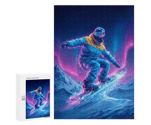 Neon Snowboarder Adventure-1 Puzzle 1000 Teile Schwer Puzzle Spielzeug Lernspiel Impossible Herausforderungsspielzeug Für Erwachsene Kinder 300 PCS