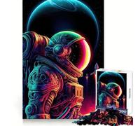 Neon Space Odyssey 1000 Piece Jigsaw Puzzle for Teenagers Logic Sense Toy Quiet Hobby Smooth Edge Unique Gift (38x52cm)