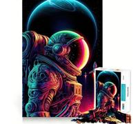 Neon Space Odyssey Jigsaw Puzzle for Teenagers 1000 Pieces Solid Logic Toy Relaxing Fun Precision Cut Heartfelt Gift (50x75cm)