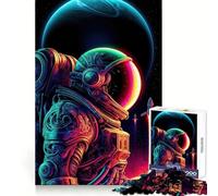 Neon Space Odyssey Jigsaw Puzzles for Adults 1000 Pieces Reason Skill Toy Tension Relief Exact Cut Cherished Gift (38x26cm)