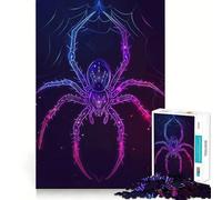 Neon Spider Animal 1000 Piece Jigsaw Puzzles for Adults Logic Boost Toy Family Bond Premium Edge Warm Surprise (38x26cm)