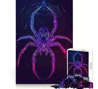 Neon Spider Animal Puzzles for Teenagers 1000 Pieces Strengthen Memory Stress Release Clean Edge Wall Art Decor (50x75cm)
