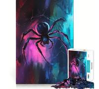 Neon Spider Jigsaw Puzzles 1000 Piece for Teenagers Thought Toy Stress Release Precise Edge Perfect Present (50x75cm)