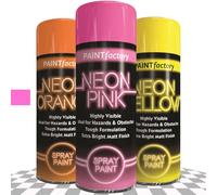 Neon Spray Paint 200ml - High Visibility Extra Bright Matt Finish Aerosol - Quick Drying Multipurpose Paint for Interior & Exterior Use on Metal, Wood, Plastic, DIY & Craft Projects (Pink - 5390)
