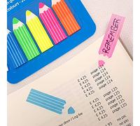 Neon Sticky Index Tabs/Arrow/Pencil/Book Marker Strips Memo Note (Pencil Tabs x 100)