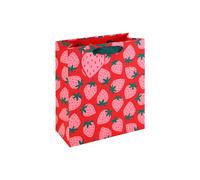 Neon Strawberry Gift Bag Medium 21.5 (W) x 25.3 (L) x 10.2cm (D)