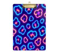 Neon Style Leopard Print Wallpaper Private Storage Box Transparent For Police Office Nurses Football Trainers Size 9x12