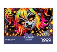 Neon Sugar Skull 1000 Pieces Jigsaw Puzzles For Adults Family Challenge Toys Stress Relieving Entertainment Exercise The Memory of The Brain for Adults And Kids, Age 12 Years Up 70x50cm/1000pcs