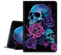 Neon Sugar Skull Case for iPad Pro 11 inch (2024 Model, 5th Gen), Shockproof PU Leather Folding Adjustable Stand Case with Auto Sleep/Wake for 11" iPad Pro 5th Gen 2024