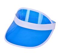 Neon Sun Visor Hats for Women and Men Unisex Bright Colours - for Sports, Pub Golf, 80s Fancy Dress, Festivals, Stag Do, Hen Party Festivals Blue One Size