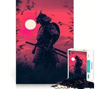 Neon Sunset Cryopunk Samurai 1000 Piece Jigsaw Puzzle for Adults Brain Tease Toy Together Fun Perfect Cut (50x75cm)