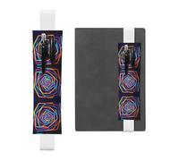 Neon Surround Lines Leather Pen Holder Bookmarks, Adjustable Diary Bookmarks, Perfect as Back-to-School or Christmas Gifts,