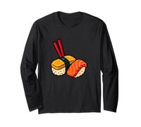 Neon Sushi Explosion Funny Japanese Food Art Long Sleeve T-Shirt