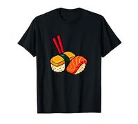 Neon Sushi Explosion Funny Japanese Food Art T-Shirt