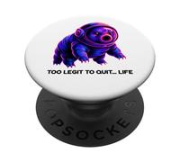 Neon Tardigrade Too Legit To Quit Life Water Bear Science PopSockets Adhesive PopGrip