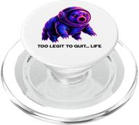Neon Tardigrade Too Legit To Quit Life Water Bear Science PopSockets PopGrip for MagSafe