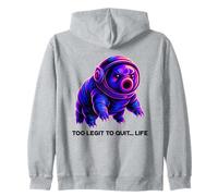Neon Tardigrade Too Legit To Quit Life Water Bear Science Zip Hoodie